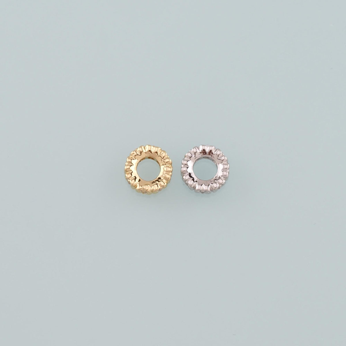 Gold Round Beads Charms,18K Gold Filled Round spacer beads Bracelet Necklace for DIY Jewelry Making Supply