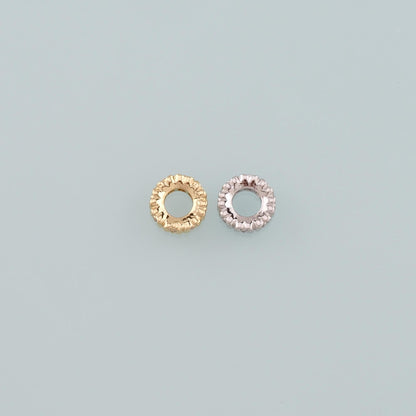 Gold Round Beads Charms,18K Gold Filled Round spacer beads Bracelet Necklace for DIY Jewelry Making Supply