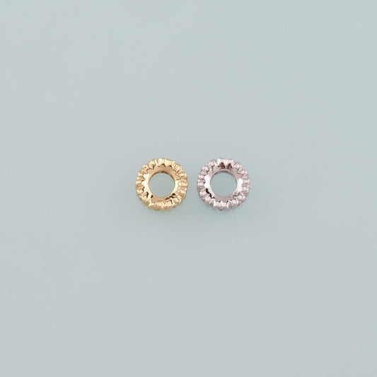 Gold Round Beads Charms,18K Gold Filled Round spacer beads Bracelet Necklace for DIY Jewelry Making Supply
