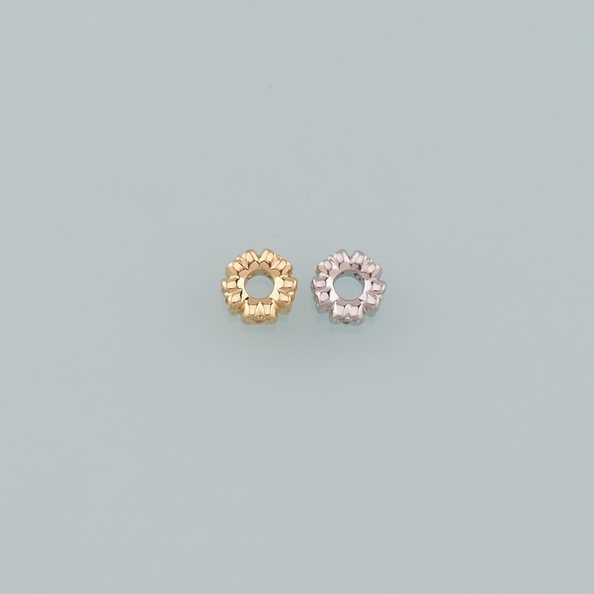 Gold Round Beads Charms,18K Gold Filled Round spacer beads Bracelet Necklace for DIY Jewelry Making Supply