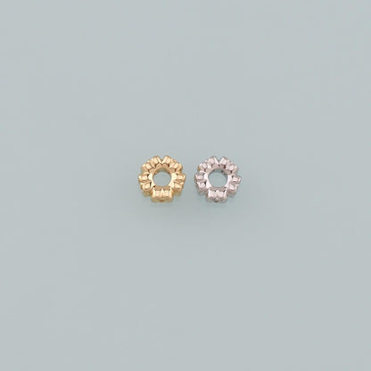 Gold Round Beads Charms,18K Gold Filled Round spacer beads Bracelet Necklace for DIY Jewelry Making Supply