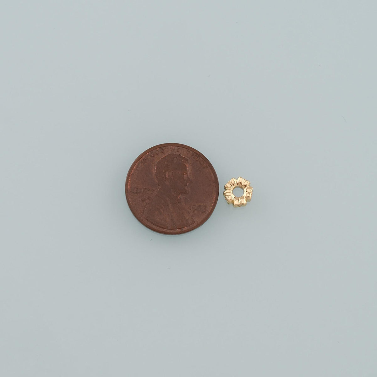 Gold Round Beads Charms,18K Gold Filled Round spacer beads Bracelet Necklace for DIY Jewelry Making Supply