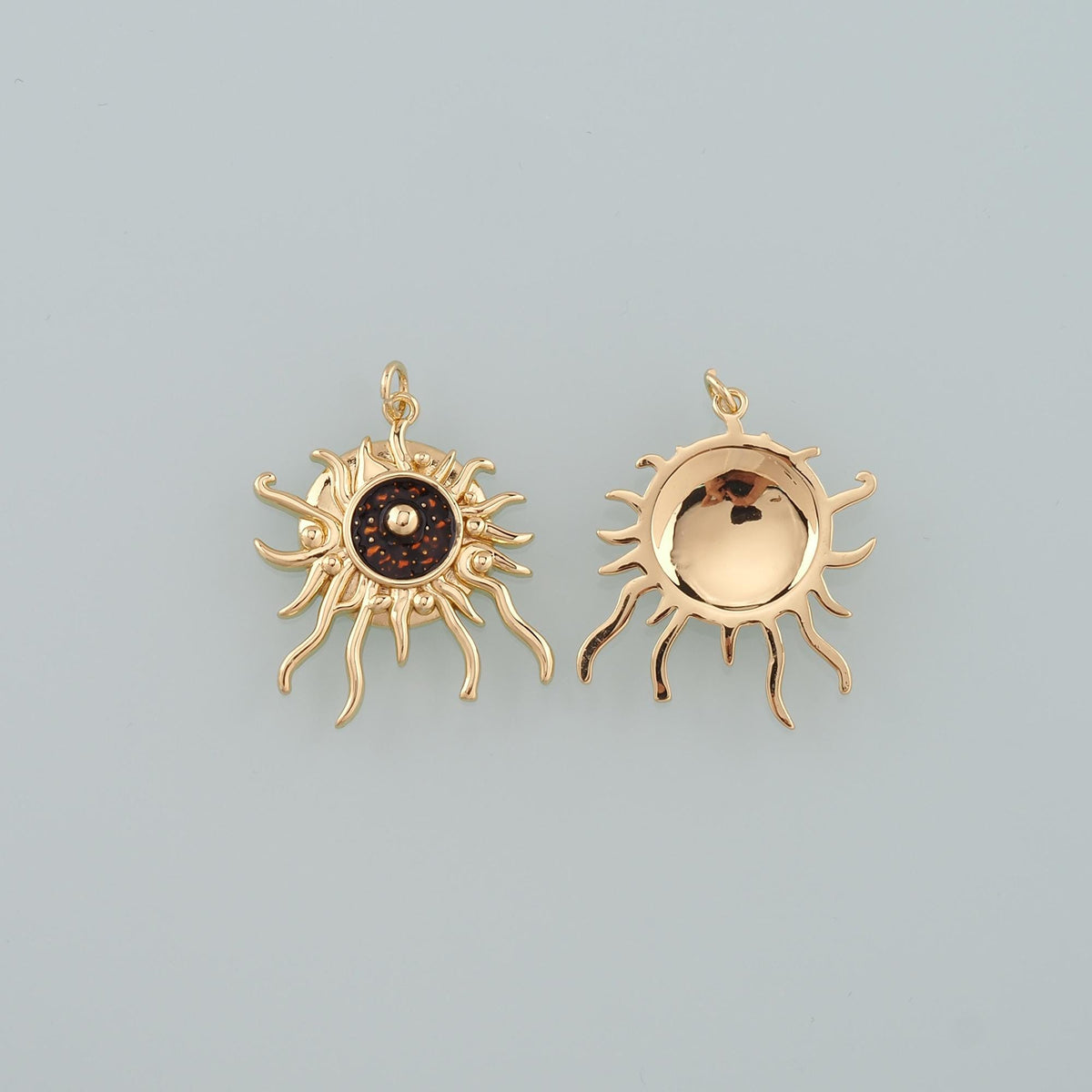 18K Gold Filled Evil Eye Pendant,Enamel Eye Charm Bracelet Necklace for DIY Jewelry Making Supply