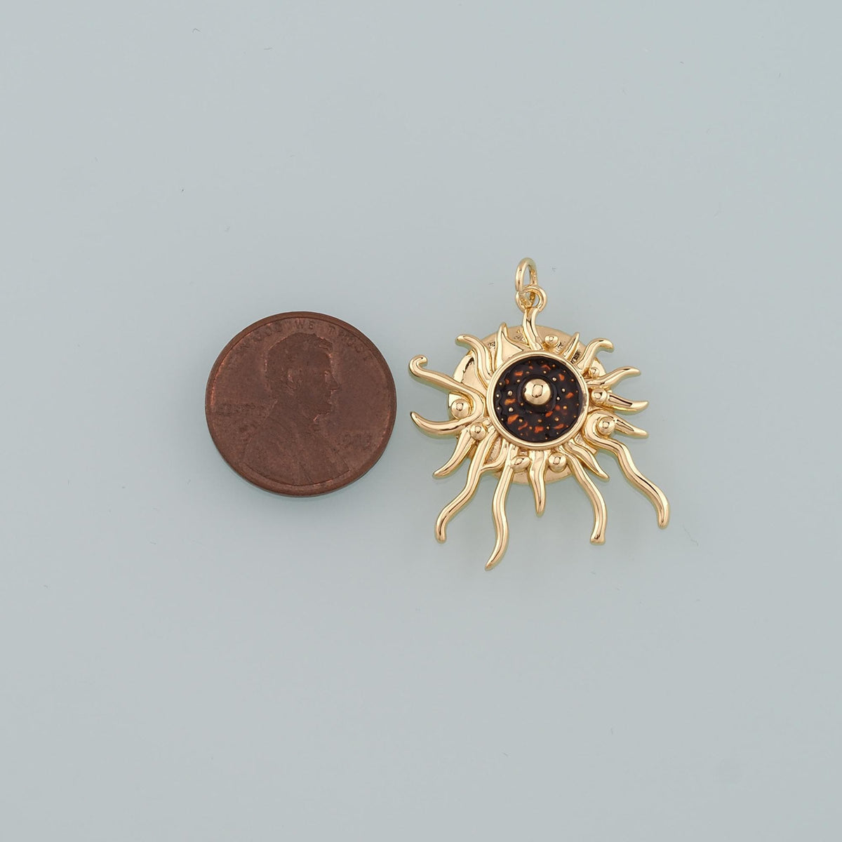 18K Gold Filled Evil Eye Pendant,Enamel Eye Charm Bracelet Necklace for DIY Jewelry Making Supply