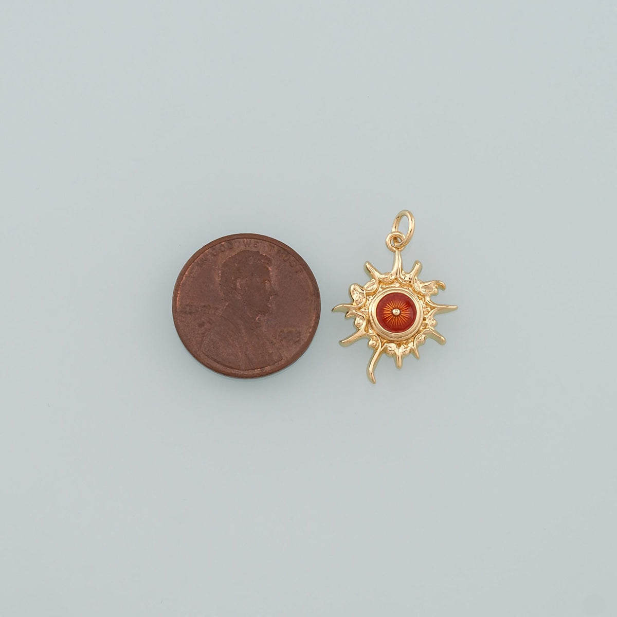 18K Gold Filled Enamel Evil Eye Charm Pendant for Jewelry Making