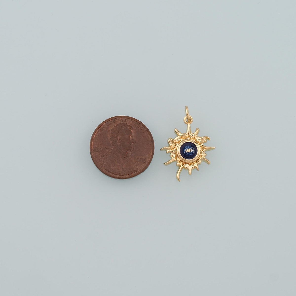 18K Gold Filled Enamel Evil Eye Charm Pendant for Jewelry Making