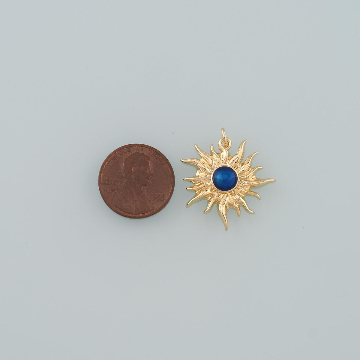 Gold Sun Charms,18K Gold Filled Sun Pendant,Enamel Celestial Charm Bracelet Necklace for DIY Jewelry Making Supply
