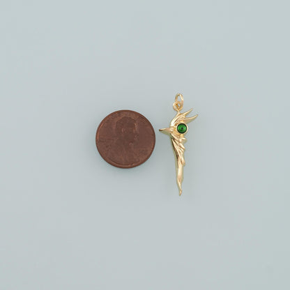 18K Gold Filled Cane Pendant,Enamel Cane Charm Bracelet Necklace for DIY Jewelry Making Supply
