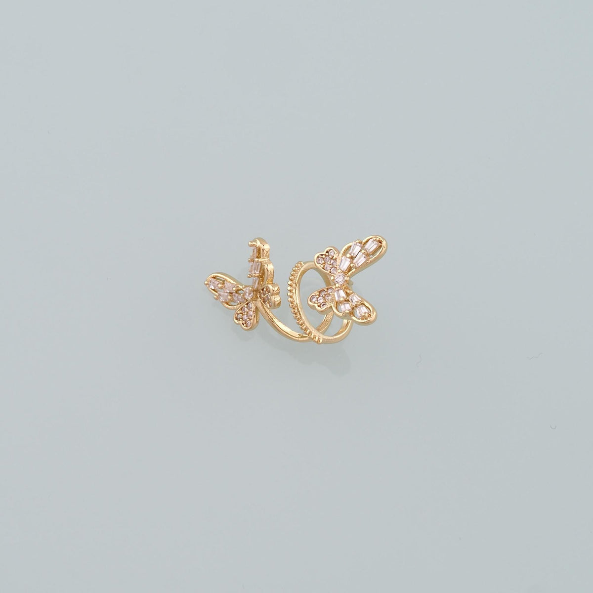 1pair 18K Gold Filled Butterfly Ear Clip,Gold Earrings,Dainty Earrings