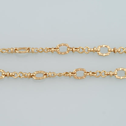 Gold Paper Clip Chain,18K Gold Filled Oval Chain for Necklace Bracelet DIY Jewelry Making Supply