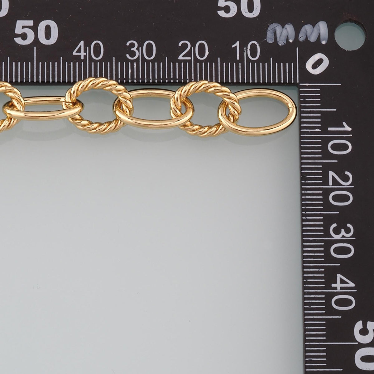Gold Twist Chain,18K Gold Filled Oval Chain for Necklace Bracelet DIY Jewelry Making Supply