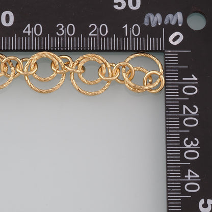 Gold Round Chain,18K Gold Filled Round Chain for Necklace Bracelet DIY Jewelry Making Supply