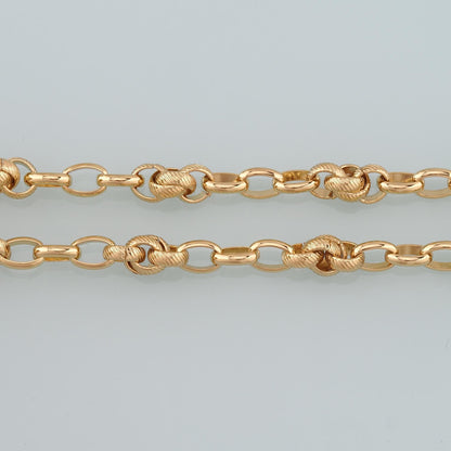 Gold Rollo Chain,18K Gold Filled Oval Chain for Necklace Bracelet DIY Jewelry Making Supply