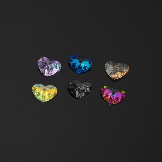 1pcs Heart Crystal Pendant Crystal AB Rhinestones for DIY Craft Jewelry Making Supply
