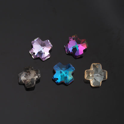 1pcs Cross Crystal Pendant Crystal AB Rhinestones for DIY Craft Jewelry Making Supply