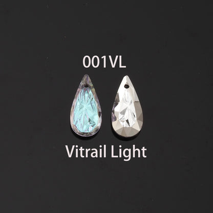 Gold Filled Crystal Teardrop Charm Pendant for Jewelry Making