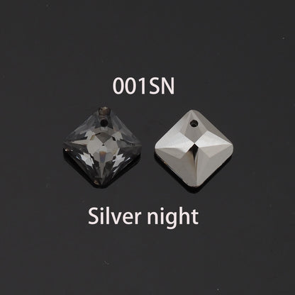 1pcs Square Crystal Pendant Crystal AB Rhinestones for DIY Craft Jewelry Making Supply