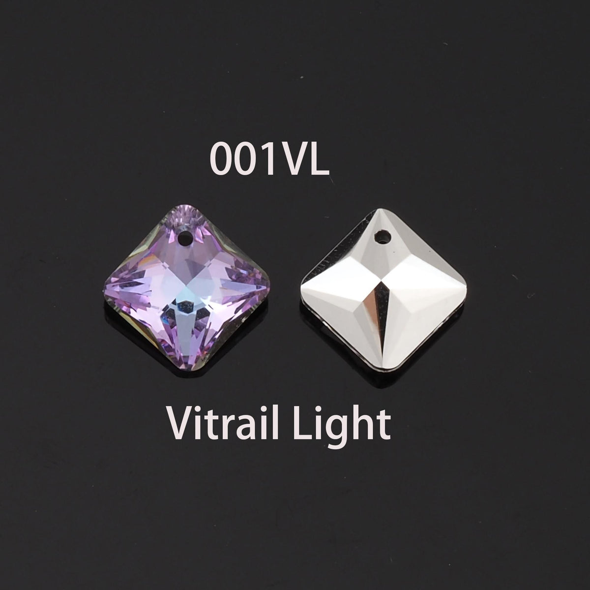 1pcs Square Crystal Pendant Crystal AB Rhinestones for DIY Craft Jewelry Making Supply