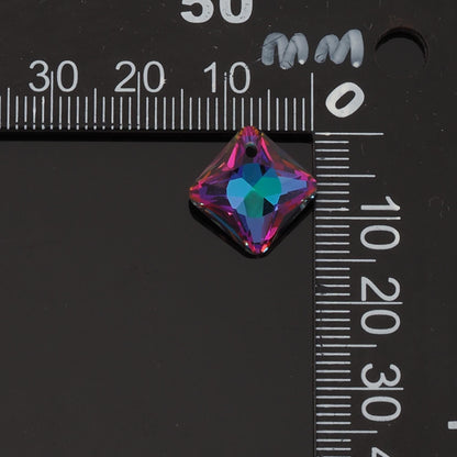 1pcs Square Crystal Pendant Crystal AB Rhinestones for DIY Craft Jewelry Making Supply