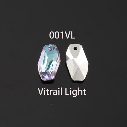1pcs Oval Crystal Pendant Crystal AB Rhinestones for DIY Craft Jewelry Making Supply
