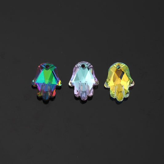 1pcs Hamsa Crystal Pendant Crystal AB Rhinestones for DIY Craft Jewelry Making Supply