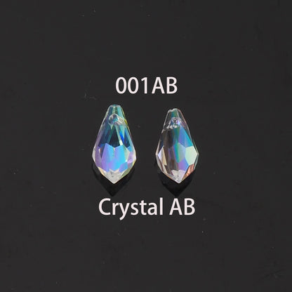 5pcs Teardrop Crystal Pendant Crystal AB Rhinestones for DIY Craft Jewelry Making Supply