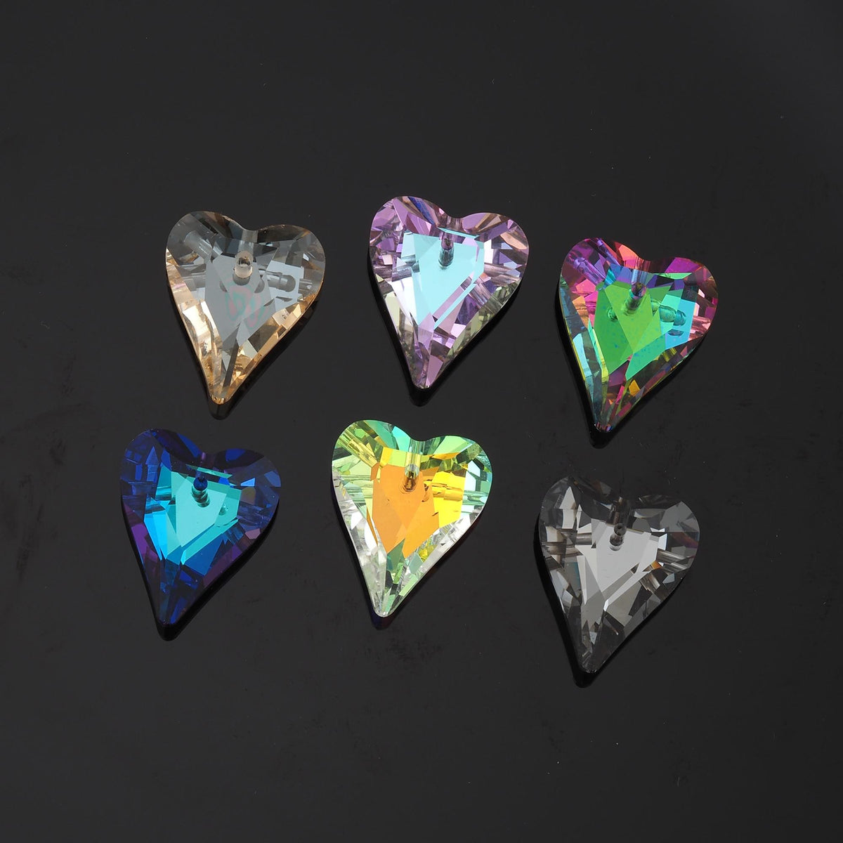 1pcs Heart Crystal Pendant Crystal AB Rhinestones for DIY Craft Jewelry Making Supply