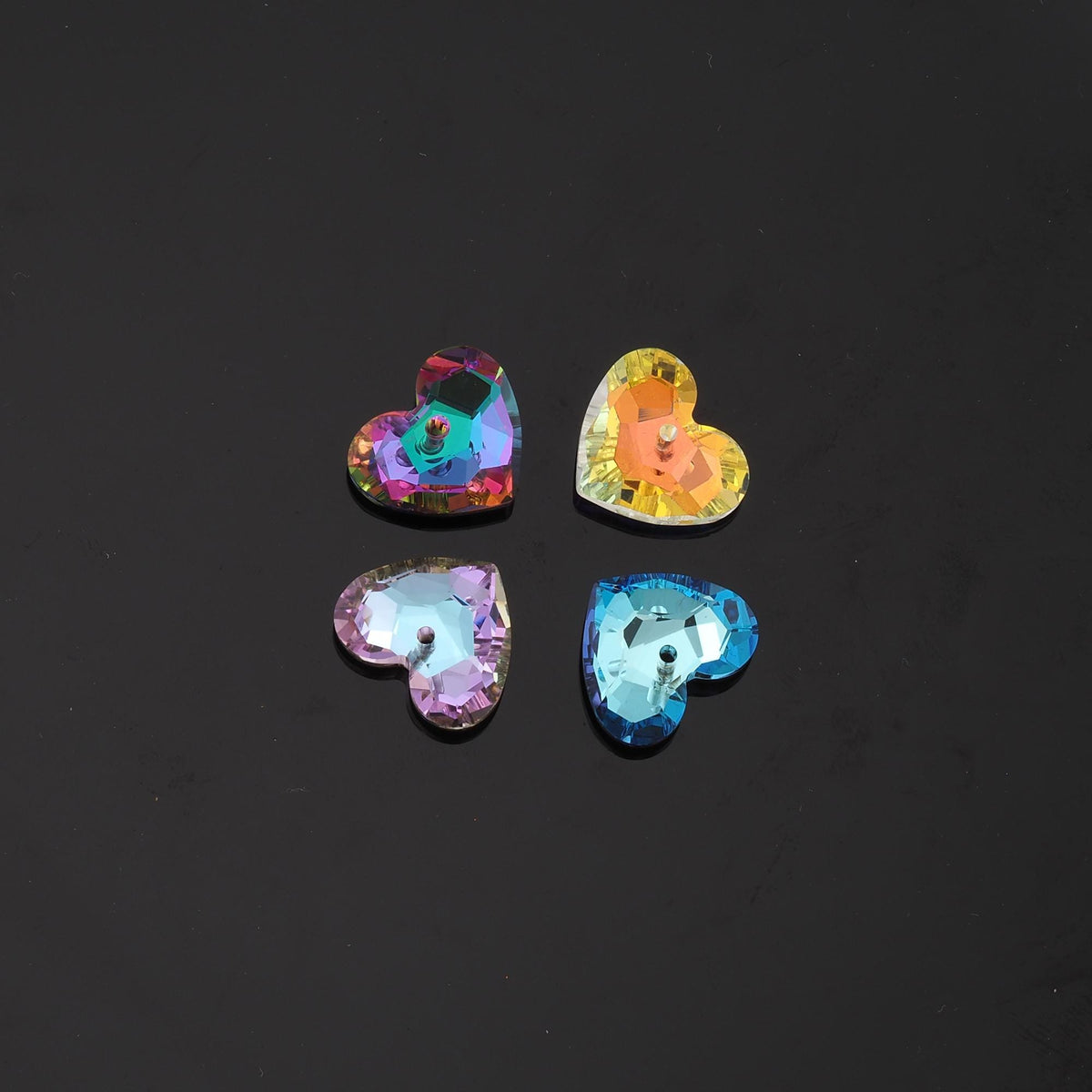 Gold Filled Crystal Heart Charm Pendant for Jewelry Making