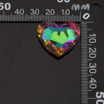Gold Filled Crystal Heart Charm Pendant for Jewelry Making