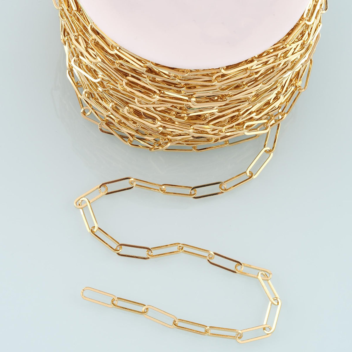 18K Gold Filled Oval Oval Chain 15 mm, 3.28 ft for Jewelry Making