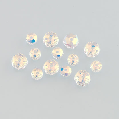 5pcs Wheel Crystal Spacer Bead Crystal AB Rhinestones for DIY Craft Jewelry Making Supply