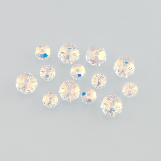 5pcs Wheel Crystal Spacer Bead Crystal AB Rhinestones for DIY Craft Jewelry Making Supply