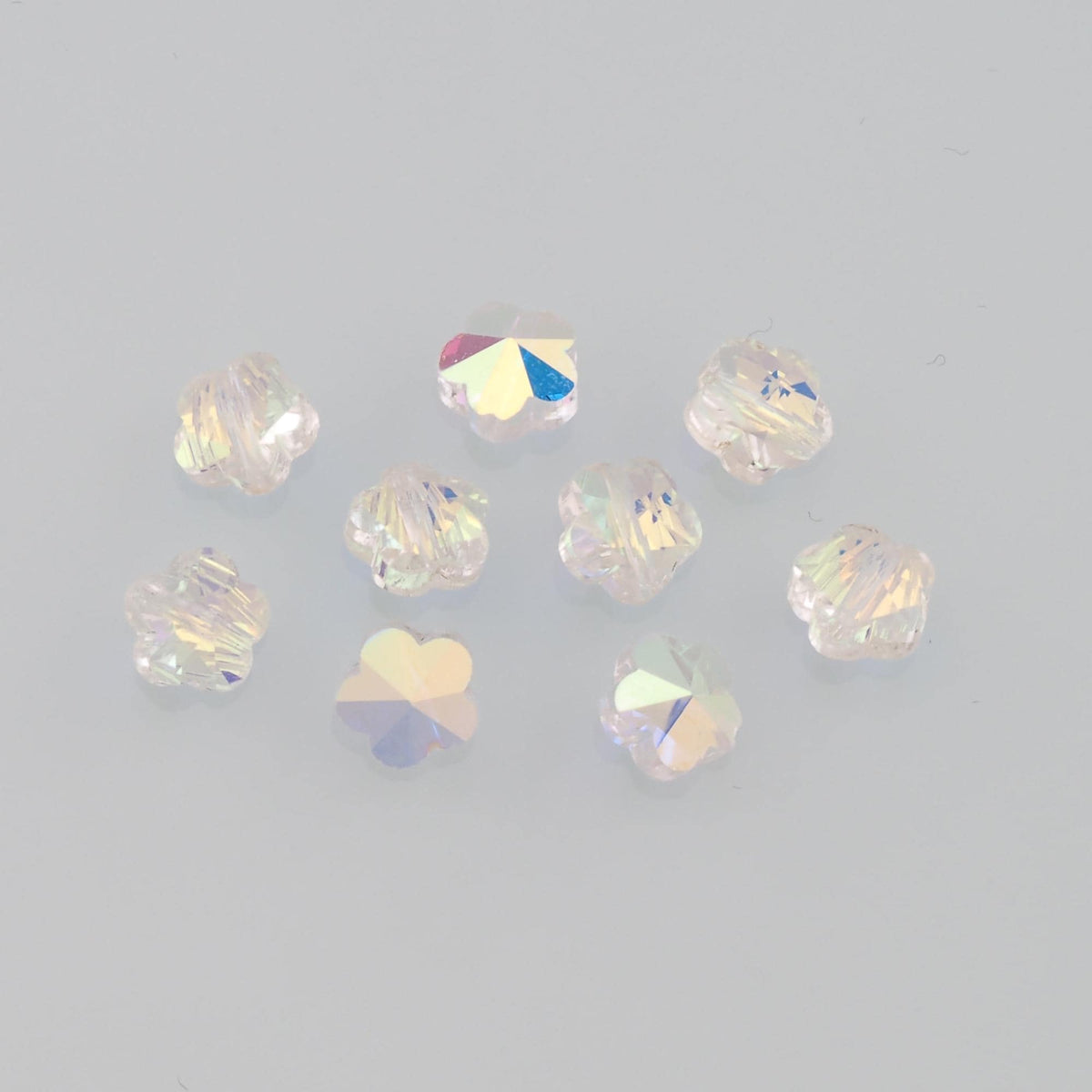 5pcs Plum Blossom Flower Crystal Spacer Bead Crystal AB Rhinestones for DIY Craft Jewelry Making Supply