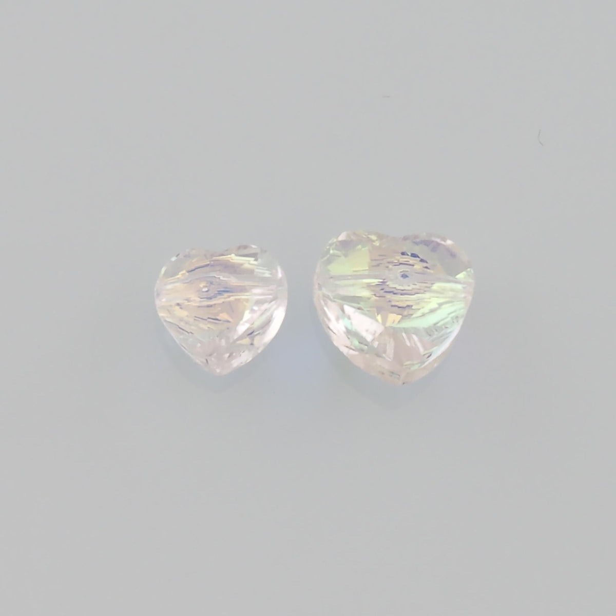 Gold Filled Crystal Heart Spacer Beads 8 mm, 10 mm for Jewelry Making