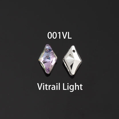 1pcs Rhombus Crystal Pendant Crystal AB Rhinestones for DIY Craft Jewelry Making Supply