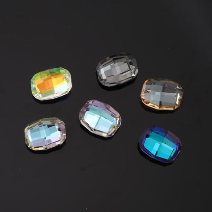 Gold Filled Crystal Oval Charm Pendant for Jewelry Making