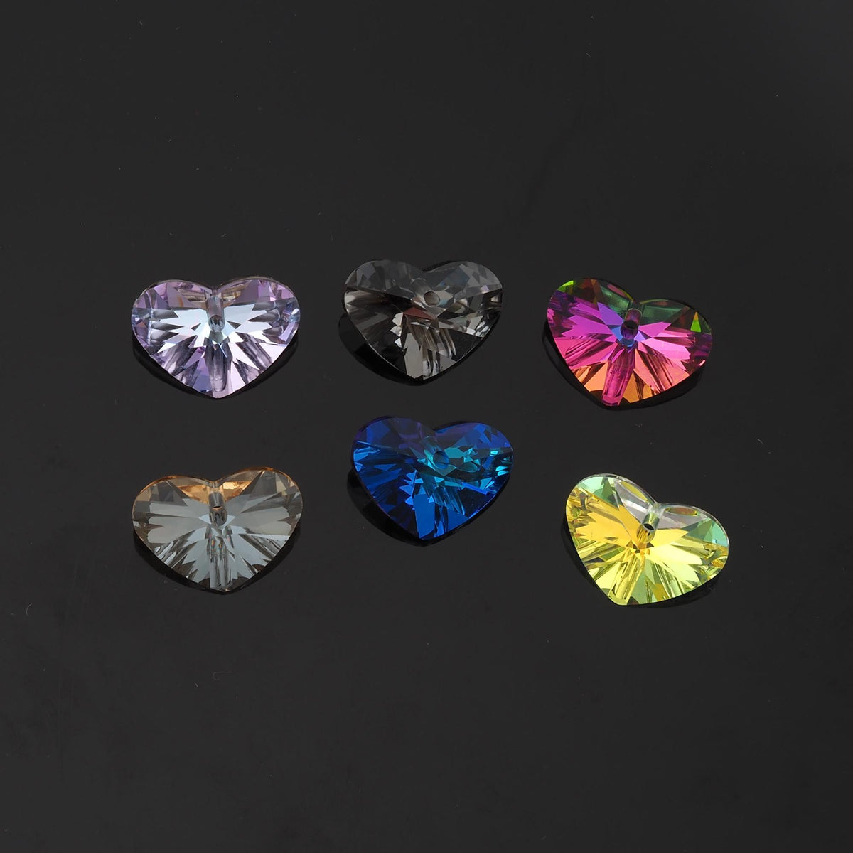 1pcs Heart Crystal Pendant Crystal AB Rhinestones for DIY Craft Jewelry Making Supply