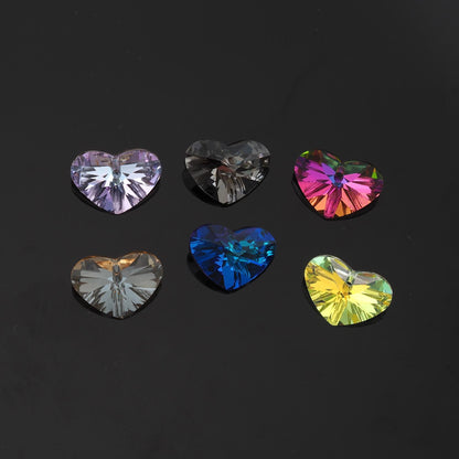 1pcs Heart Crystal Pendant Crystal AB Rhinestones for DIY Craft Jewelry Making Supply