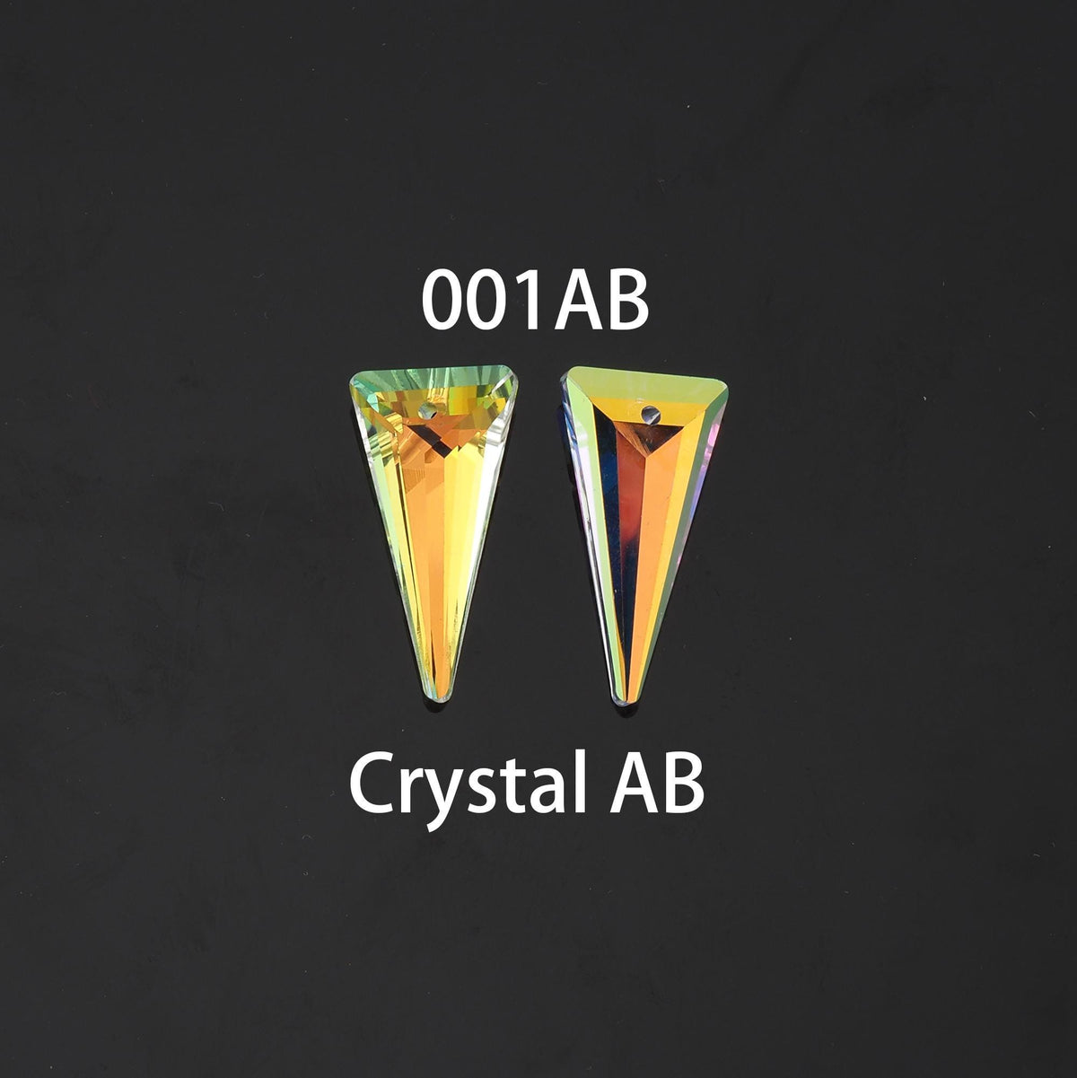 1pcs Triangle Crystal Pendant Crystal AB Rhinestones for DIY Craft Jewelry Making Supply