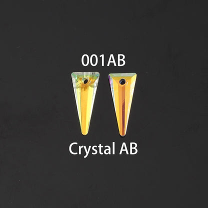 1pcs Triangle Crystal Pendant Crystal AB Rhinestones for DIY Craft Jewelry Making Supply