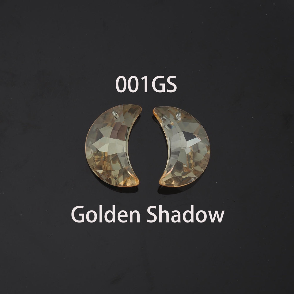 Gold Filled Crystal Moon Charm Pendant for Jewelry Making