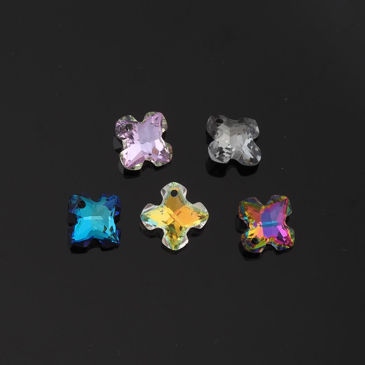 Gold Filled Crystal Cross Charm Pendant for Jewelry Making