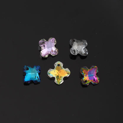 Gold Filled Crystal Cross Charm Pendant for Jewelry Making