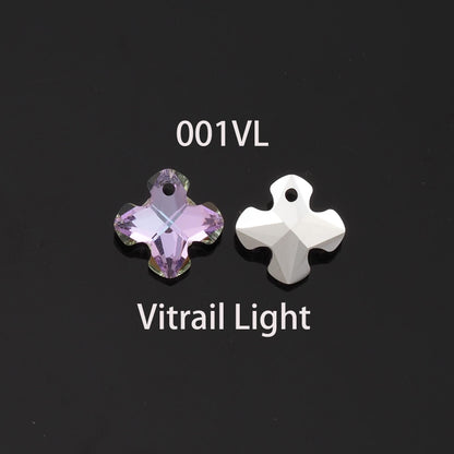 Gold Filled Crystal Cross Charm Pendant for Jewelry Making