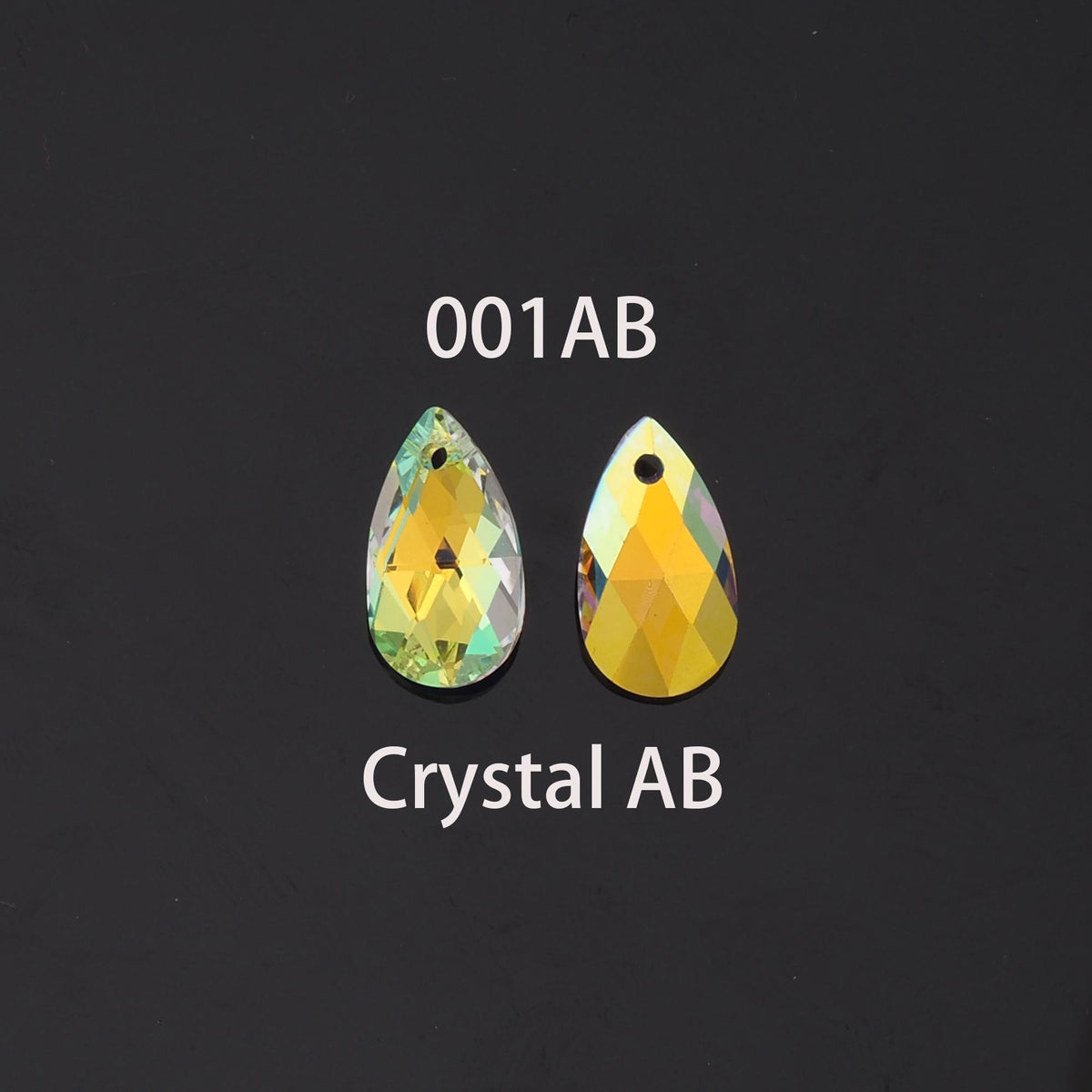 Gold Filled Crystal Teardrop Charm Pendant for Jewelry Making