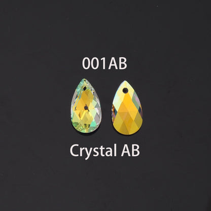 Gold Filled Crystal Teardrop Charm Pendant for Jewelry Making
