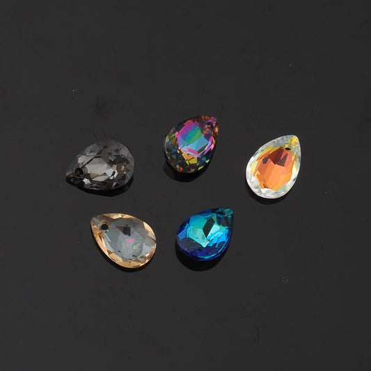 5pcs Teardrop Crystal Pendant Crystal AB Rhinestones for DIY Craft Jewelry Making Supply