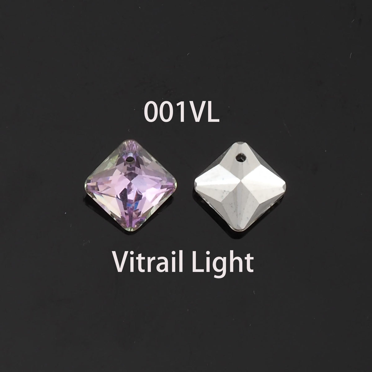 Gold Filled Crystal Square Charm Pendant for Jewelry Making