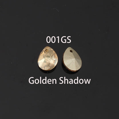 Gold Filled Crystal Teardrop Charm Pendant for Jewelry Making