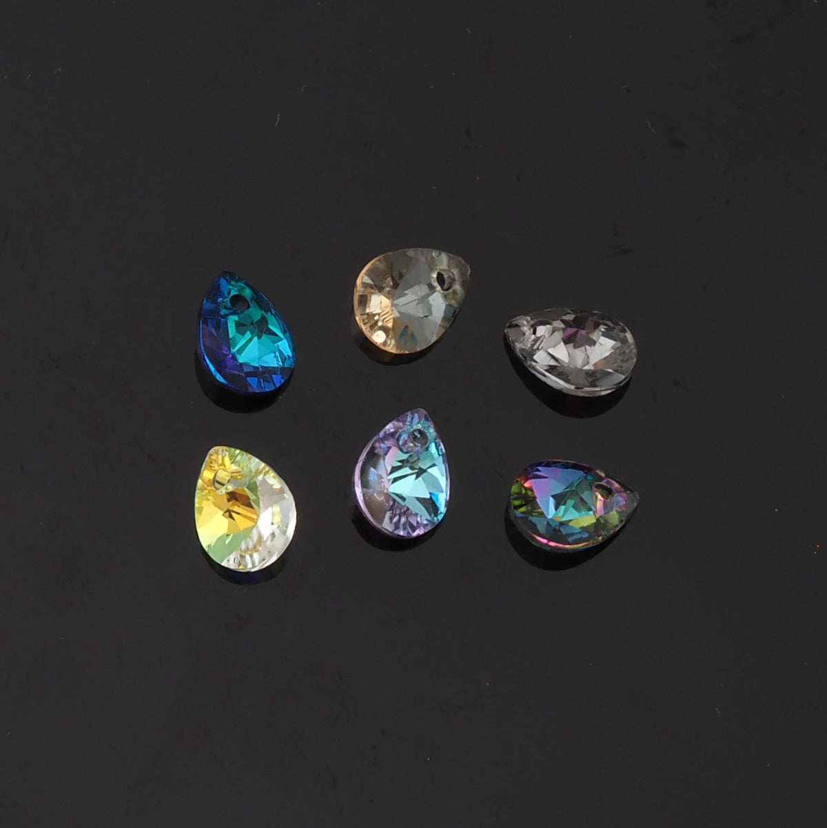Gold Filled Crystal Teardrop Charm Pendant for Jewelry Making